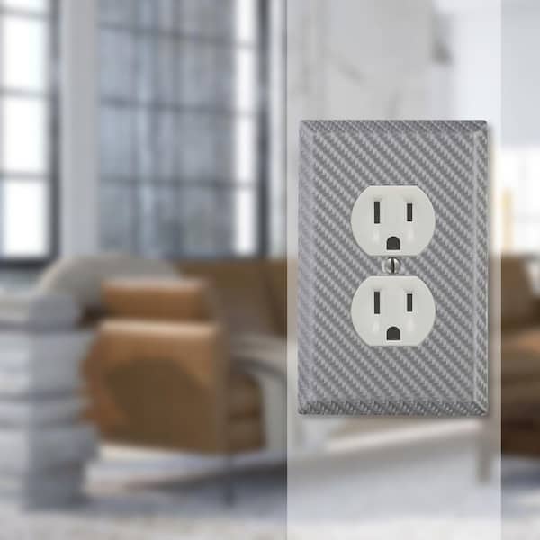 Branston 1 Gang Duplex Steel Wall Plate - Silver