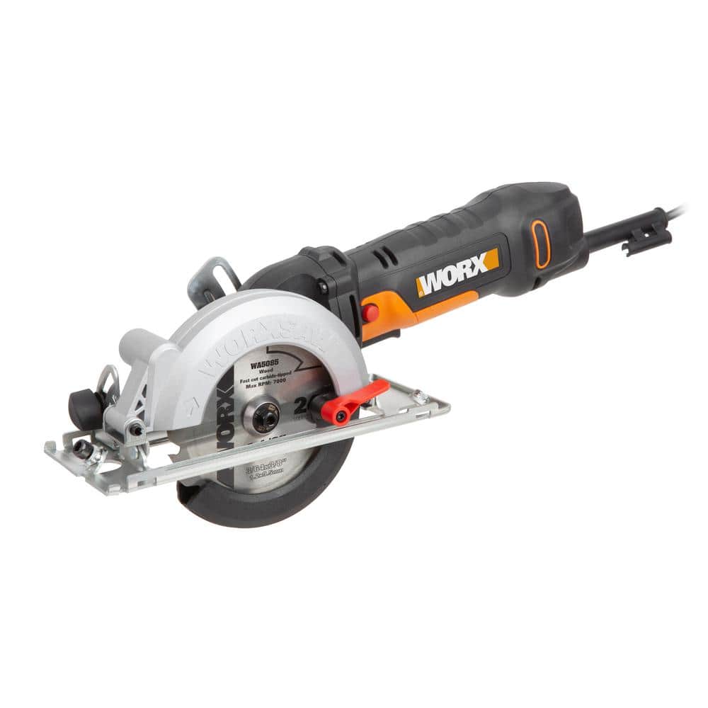 Worx WorxSaw 4-1/2 in. 4.5 Amp Compact Circular Saw WX439L The Home Depot