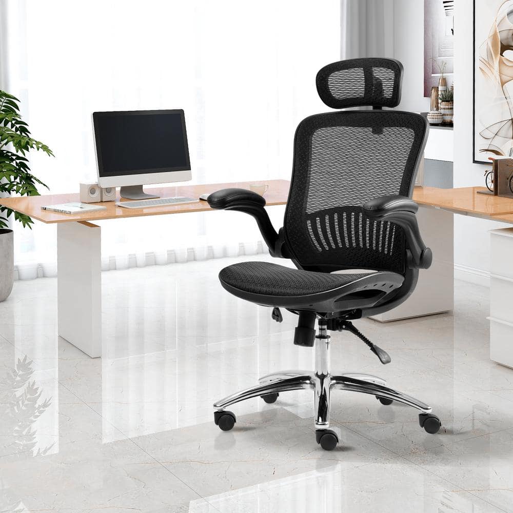 merax black ergonomic adjustable mesh home office chair