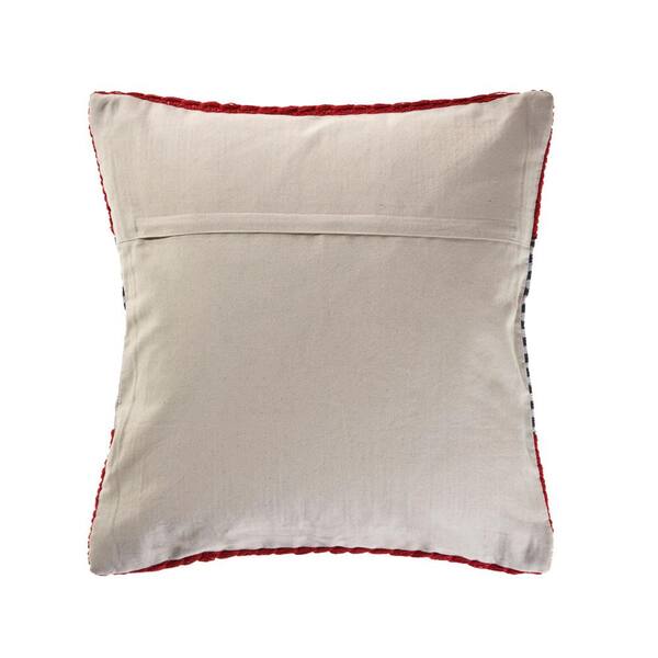 bright red throw pillows