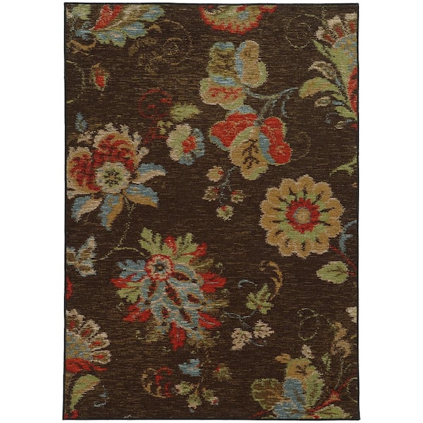 Home Decorators Collection Elmore Espresso 5 ft. x 7 ft. Area Rug