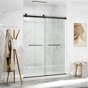 AZUPIN Sola Jr 56-60 in. W x 76 in. H Double Sliding Frameless