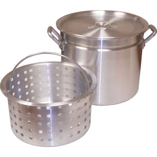 King Kooker 80 qt. Aluminum Ridged Pot with Punched Aluminum Basket