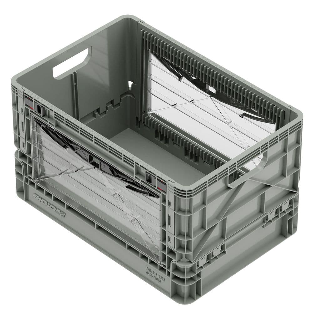 Full-Size Collapsible Crate 24-QT 200-LB Stacking Capacity Durable Stackable Storage Bin with Lid and Dividers Aircraft price history on PriceWatchPro
