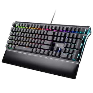 108 Keys RGB Optical Mechanical Gaming Keyboard with RGB Backlight and Palm Rest