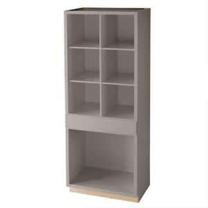 Avondale 36 in. W x 24 in. D x 96 in. H Ready to Assemble Plywood Shaker Open Pantry Kitchen Cabinet in Dove Gray