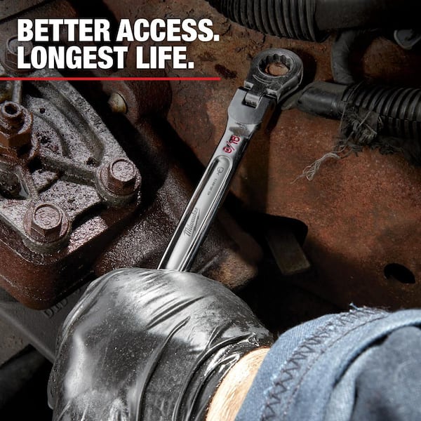 Milwaukee 144-Position Flex-Head Ratcheting Combination Wrench Set