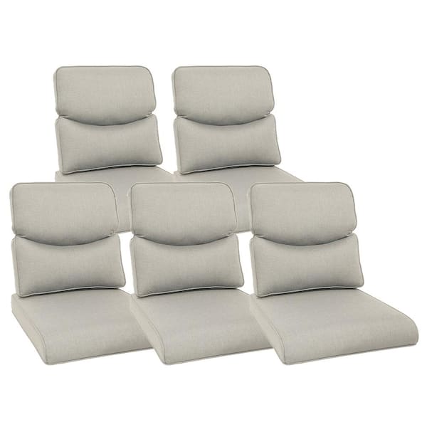 Opohoro Crescent 22 in. x 25 in. x 4 in. 10-Piece Deep Seating Outdoor Lounge Chair Replacement Cushion Set in Beige