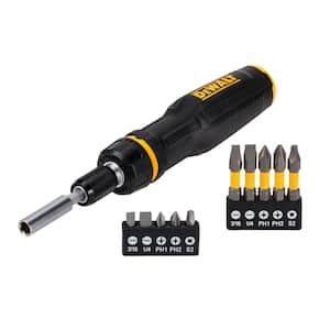 Max Fit Telescoping Ratcheting Multi-Bit Combination Screwdriver Set (10-Piece)