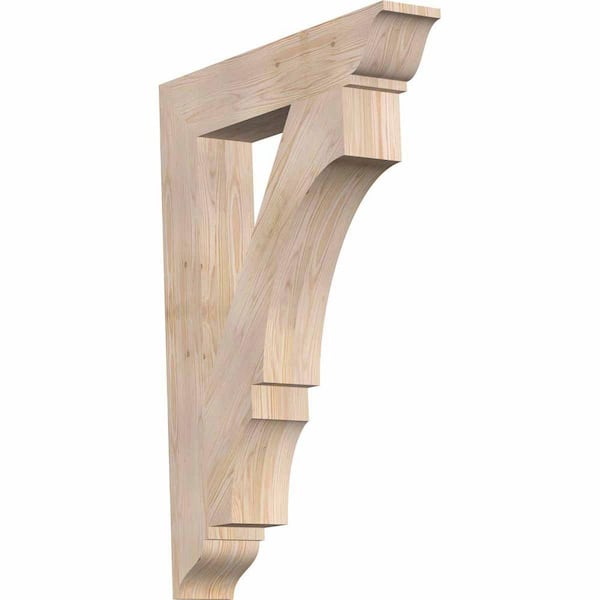 Ekena Millwork 5.5 in. x 44 in. x 32 in. Douglas Fir Balboa Traditional Smooth Bracket