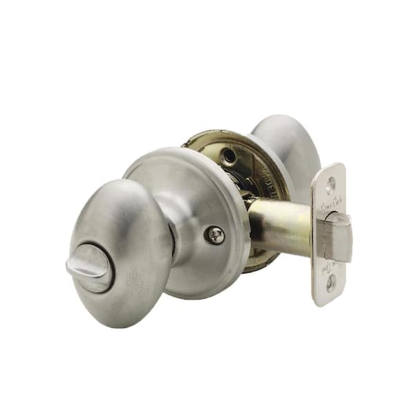 Copper Creek Egg Satin Stainless Privacy Bed/Bath Door Knob