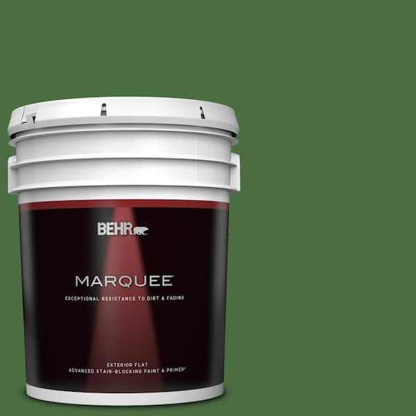 BEHR MARQUEE 5 gal. #S-H-440 Pine Scent Flat Exterior Paint & Primer