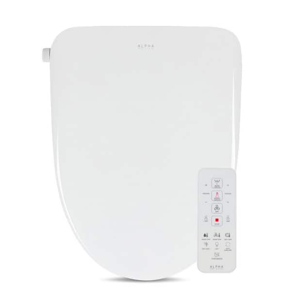 Alpha Bidet UX Pearl Electric Bidet Seat for Round Toilets in White