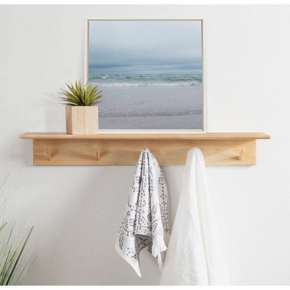 22" x 22" White Coastal Ocean Landscape Canvas Print