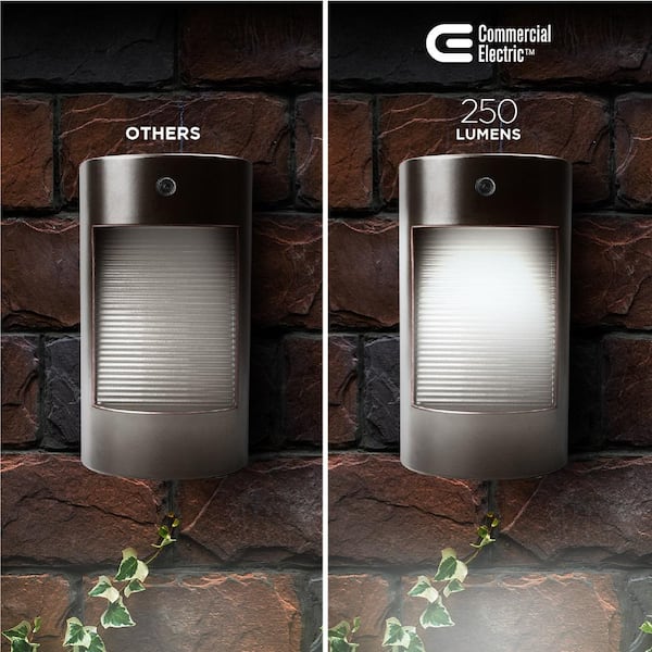 Commercial Electric 25-Watt Equivalent Integrated LED Bronze Dusk