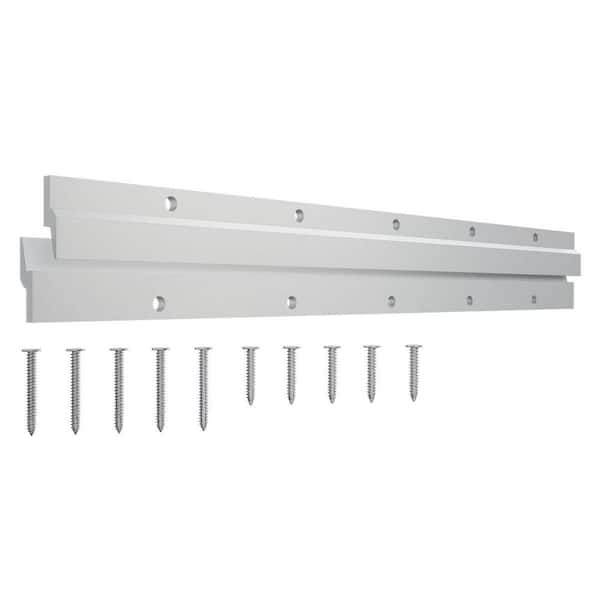 Steel Tek Shutter French Cleat Bracket, 10 1/2 in. W with 3 Screw Holes (Sold as 2-Piece Set), Aluminum