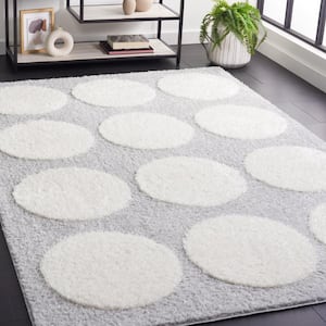 Norway Gray/Ivory 4 ft. x 6 ft. Circle Two-Toned Area Rug