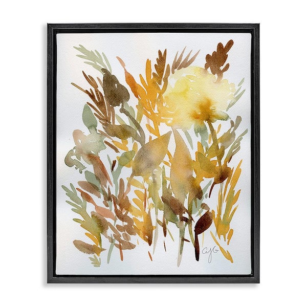 Stupell Industries Abstract Autumn Herbs by Alexandria Gilbert Kincaid 1 Piece Floater Frame Graphic Print Nature Art Print 21 in. x 17 in.