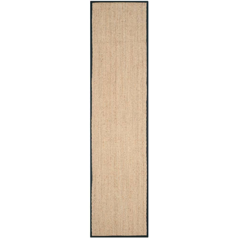 Natural Fiber Beige/Black 3 ft. x 18 ft. Border Runner Rug price history on PriceWatchPro
