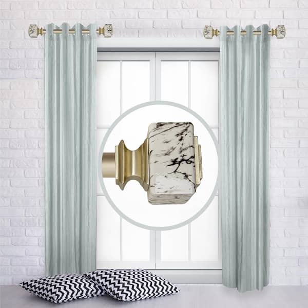 Unbranded Decho 1" dia. Curtain Rod 12-20 inch long (Set of 2) - Light Gold