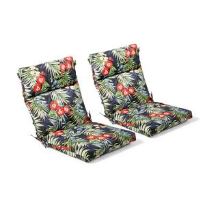 21.5 in. x 44 in. x 4 in. Caprice Tropical Outdoor Highback Dining Chair (2 Pack)