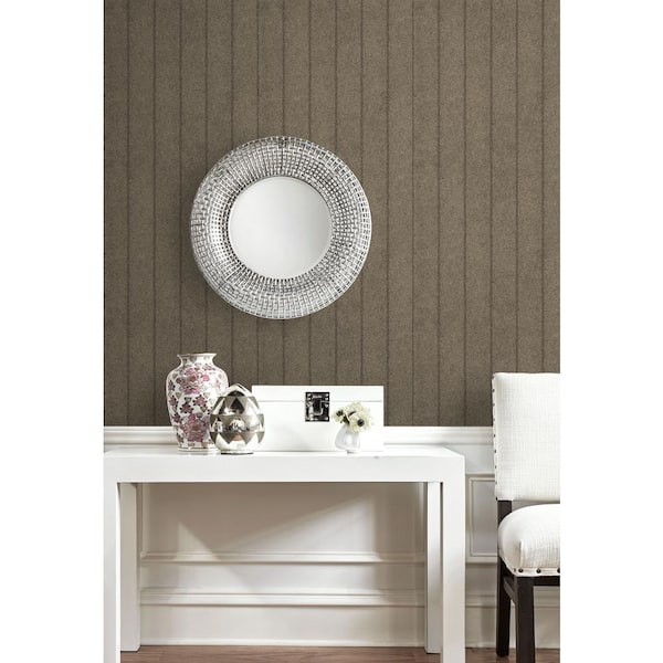 Jungle Stripe Brown Paper Non - Pasted Strippable Wallpaper Roll (Cover 56.05 sq. ft.)