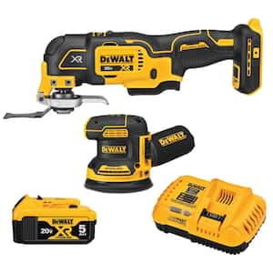 20V MAX XR Cordless Woodworking 2 Tool Combo Kit with Oscillating Tool, 5 in. Sander, and (1) 20V 5.0Ah Battery