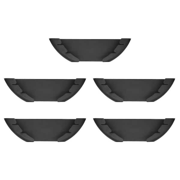 5-Pack Black Wall Mounted Pot Lid Organizers, Pan Lid Organizers Inside Cabinet for Kitchen, Fits 6 in. to 13.5 in.