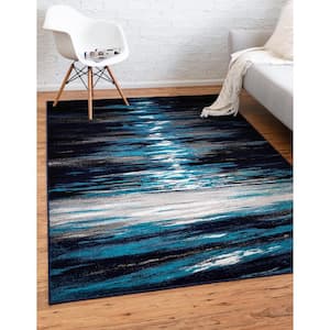 Metro Lakeview Navy Blue 5' 0 x 8' 0 Area Rug