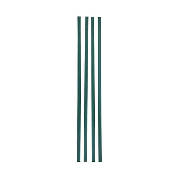 Bottom Locking Privacy Slats, 4 ft. HDPE Double-Wall Vertical Bottom-Locking Slats for Chain-Link Fence, Green