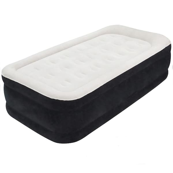 Angel Sar 20 in. Twin Air Mattress, Luxury Airbed Inflatable Mattress with Built-in High-Speed Pump for Camping Home and Guests