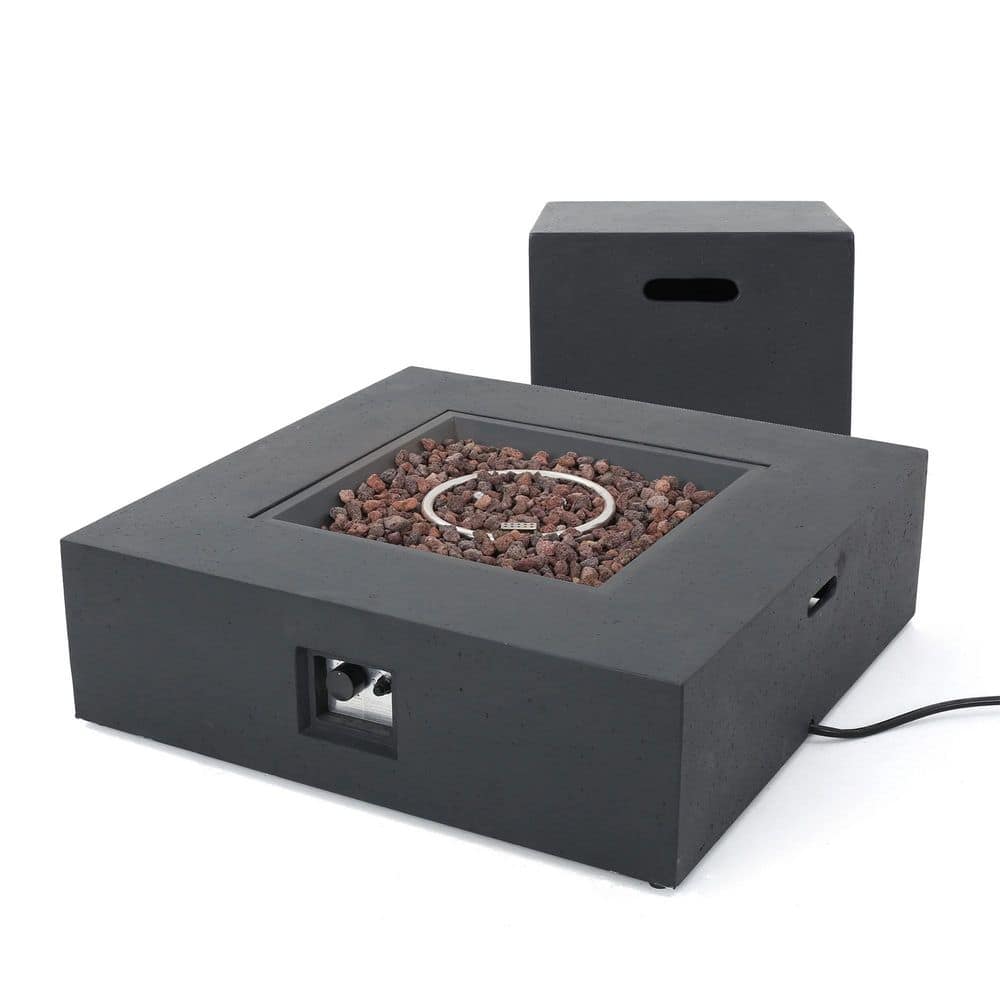 40 in. 50,000 BTU Round Concrete Propane Fire Pit in Dark Gray with Tank Holder price history on PriceWatchPro