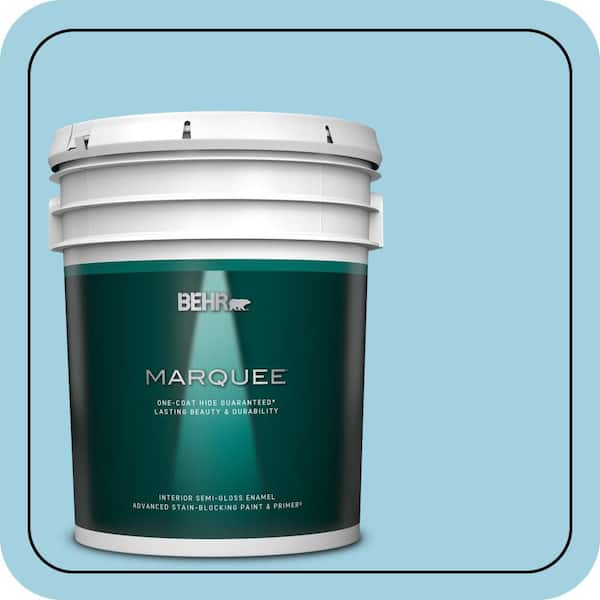 BEHR MARQUEE 5 gal. #M480-3 Bengal Blue Semi-Gloss Enamel Interior Paint & Primer