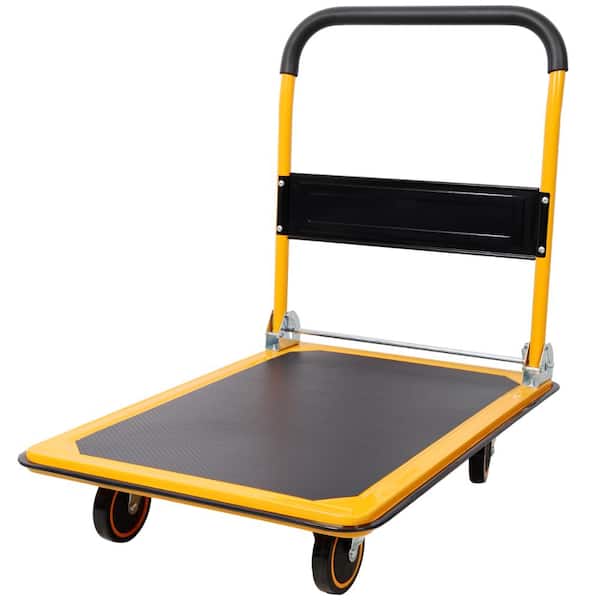 Anky 660 lbs. Capacity Platform Truck Hand Flatbed Cart Dolly Folding Moving Push Heavy-Duty Rolling Cantilever Cart