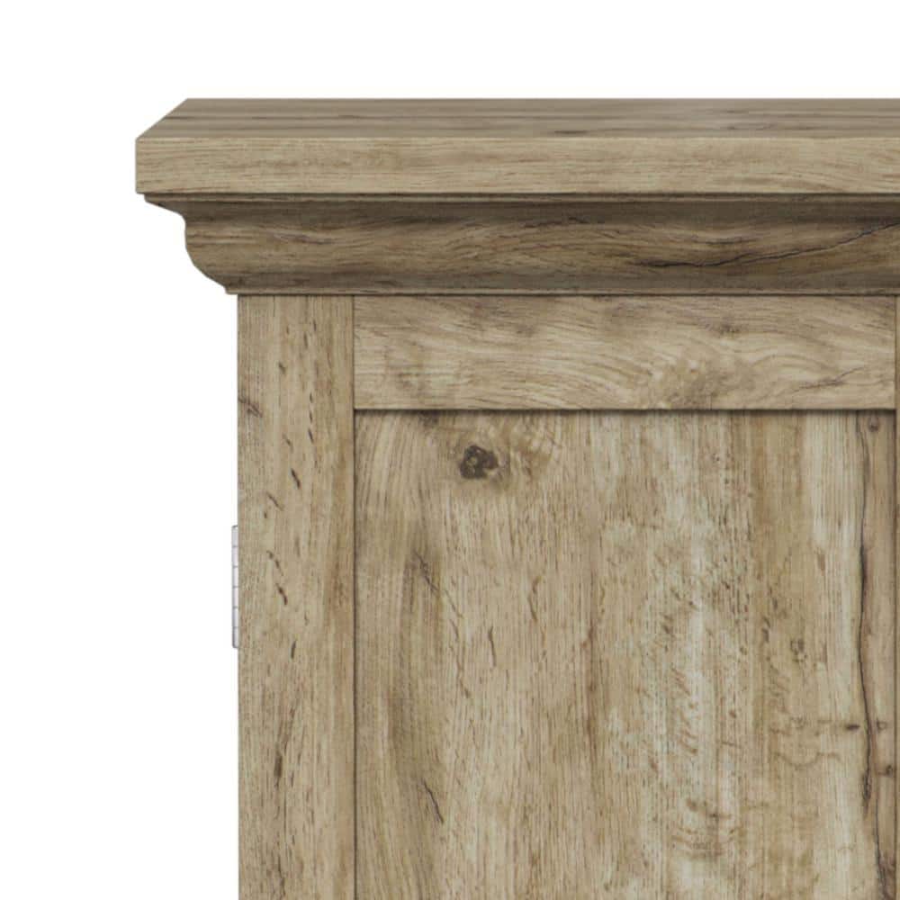 Light Oak Bathroom Wall Cabinet with Adjustable Shelves