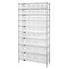 Quantum Storage Systems Qsbu-255bl Bin Shelving Unit, 18Dx36Wx75H, 21 Bins, Blue