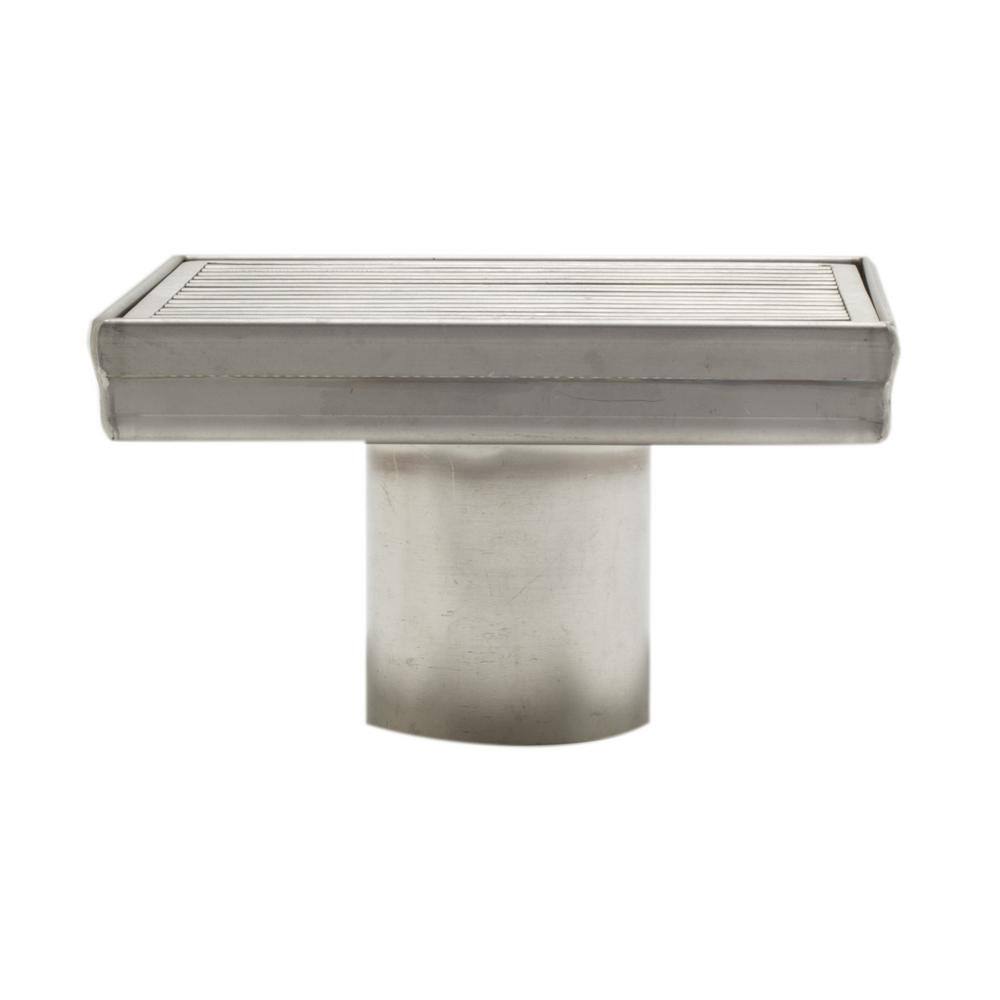 5.25'' Square Stainless Steel Shower Drain with Groove Lines