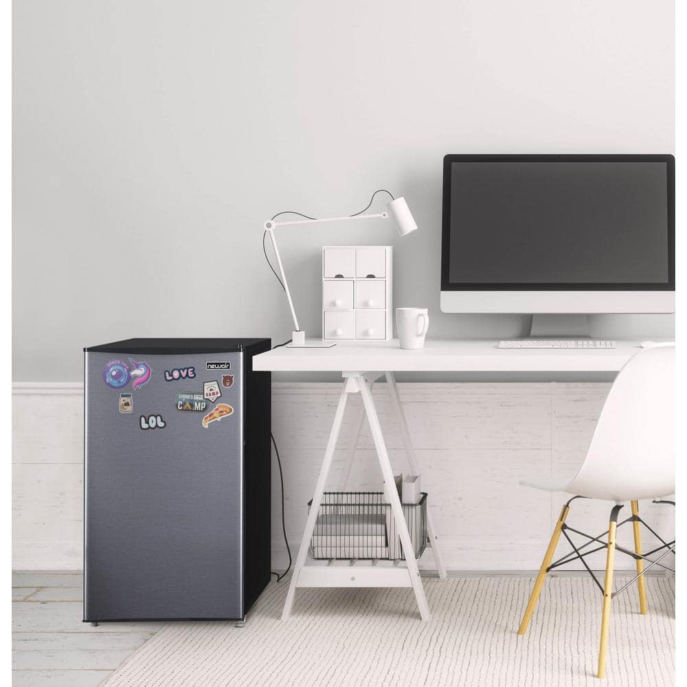 Compact Silver Energy Star Mini Refrigerator with Freezer