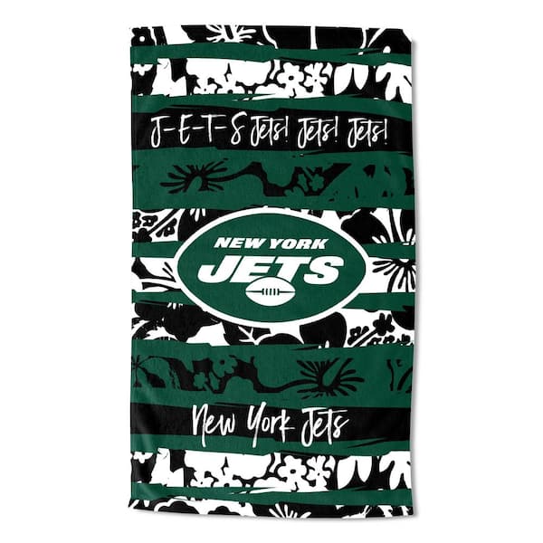THE NORTHWEST GROUP NFL Jets Cotton/Polyester Blend Multi Color Pocket Beach Towel