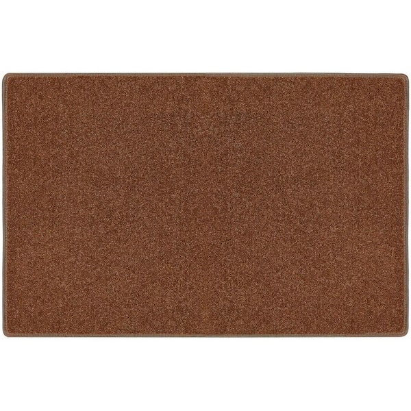 PURE ERA Brown 36 in. x 24 in. Polypropylene Non Slip Doormat Indoor Carpet Stair Tread Cover Landing Mat