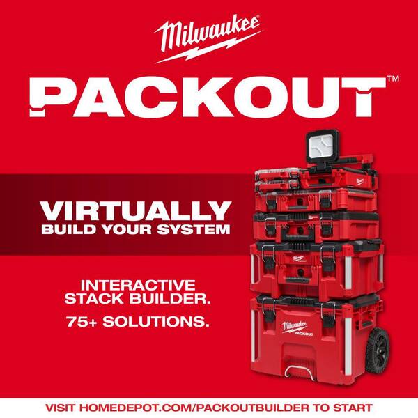 Milwaukee M12 12V Lithium-Ion Cordless PACKOUT Flood Light w Milwaukee M12 12V Lithium-Ion Cordless PACKOUT Flood Light w