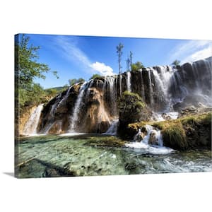 "Waterfalls in the Jiuzhaigou National Park" by Philippe Hugonnard Canvas Wall Art