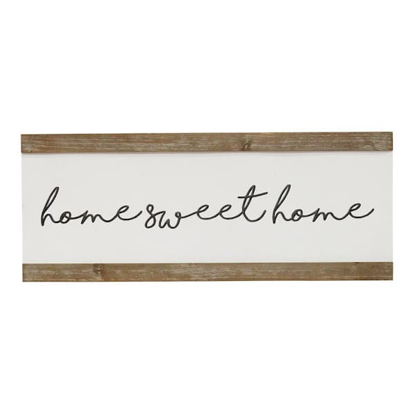 Stratton Home Decor Sweet Metal And Wood Wall Art S23696 The Depot - Home Sweet Wall Art
