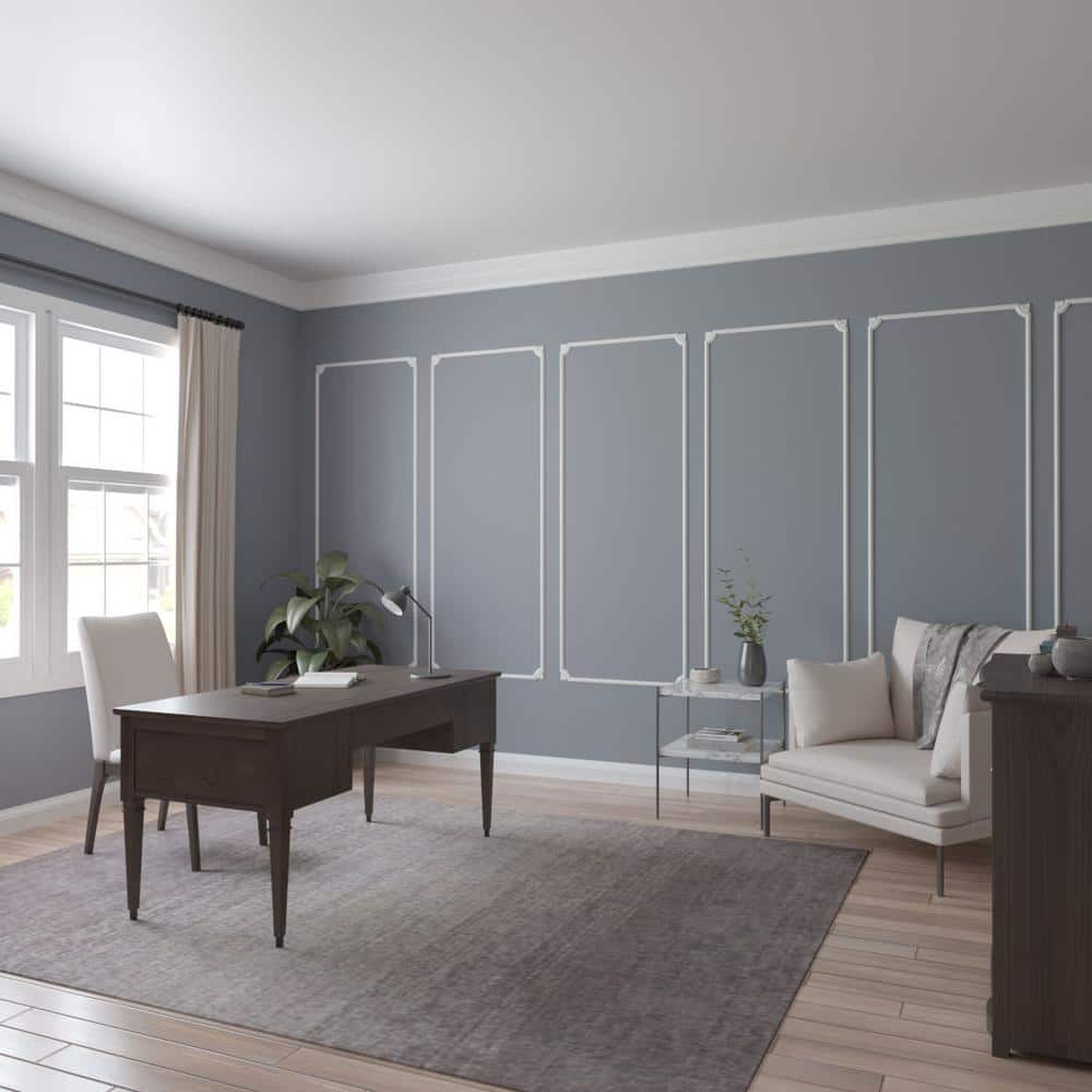 72" Tall Gray Polyurethane Decorative Panel Moulding Kit