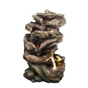 Multi Level Logs with LED Fountain