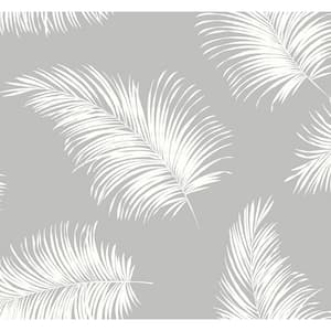 Luxe Haven Harbor Mist Tossed Palm Peel and Stick Wallpaper (Covers 40.5 sq. ft.)