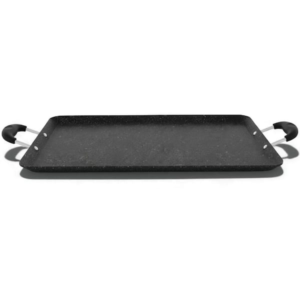 18.75 in. Marbled Nonstick Aluminum Double Griddle Pan