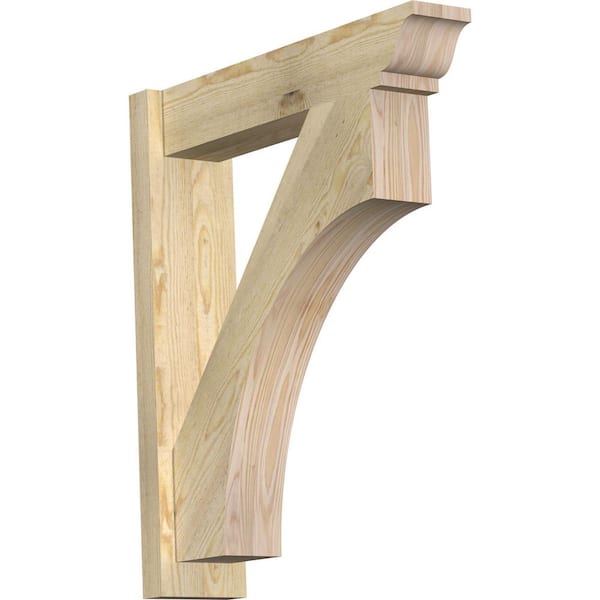 Ekena Millwork 6 in. x 30 in. x 26 in. Douglas Fir Westlake Traditional Rough Sawn Outlooker