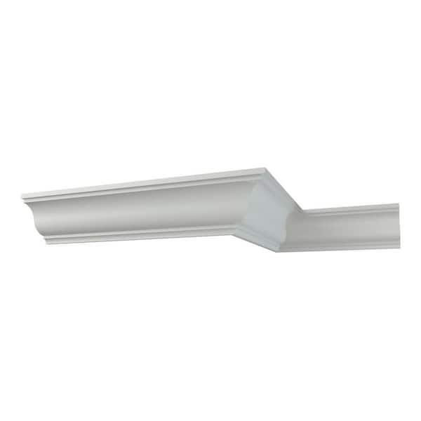 Ekena Millwork Valentina 4 in. D x 5.5 in. W x 96 in. L Polyurethane Crown Moulding
