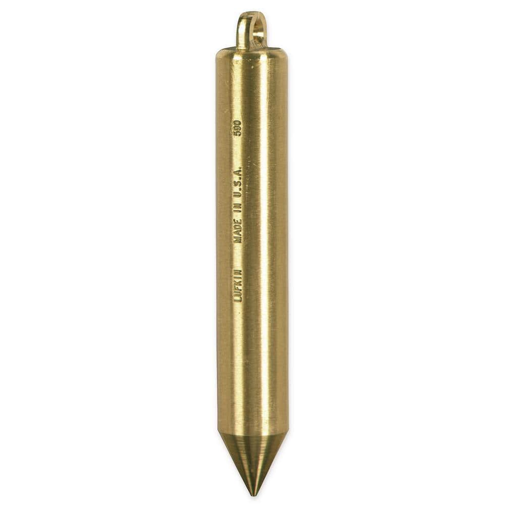 Crescent Lufkin 20 Oz Inage Solid Brass Cylindrical Plumb Bob Tt590n The Home Depot